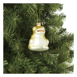 Kersthanger kikker - glas - 8x6.4x5.6 cm