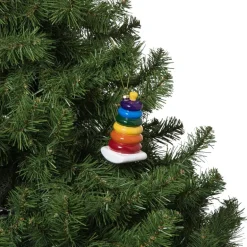 Kersthanger kleurtoren - multikleur - 10.8x5.3x5.2 cm