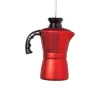 Kersthanger koffiemaker - rood - 10.5x8x5 cm