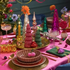 Kersthanger lippen roze - glas - 6.4x8.3x4 cm