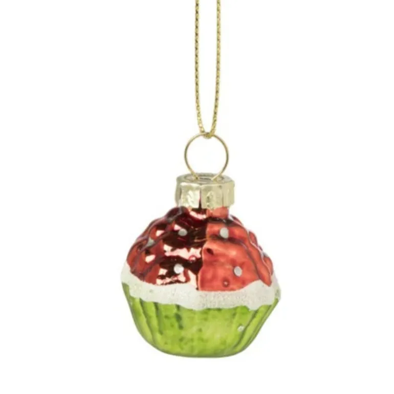 Kersthanger mini cake - set van 3 - 4 cm