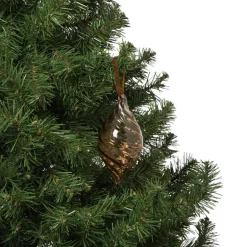 Kersthanger olive - bruin - ø6.5x13 cm