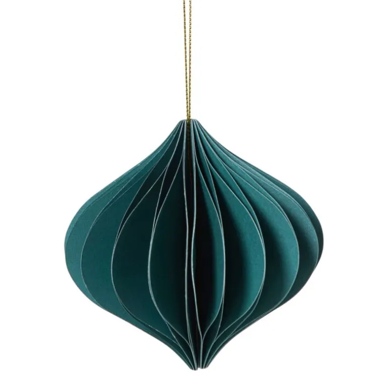 Kersthanger papier - groen - ø10 cm