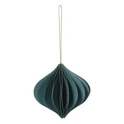 Kersthanger papier - groen - ø10 cm