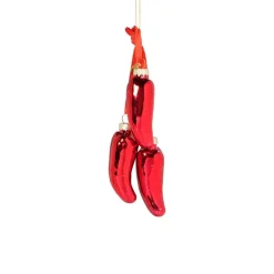 Kersthanger peper - rood - ø2.7x7.6 cm