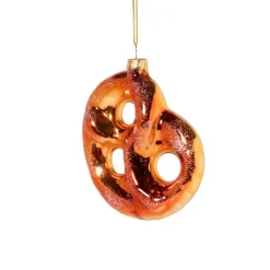 Kersthanger pretzel - glas - 11.5x11x2.9 cm