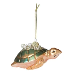 Kersthanger schildpad - glas - 4x9.4x9 cm