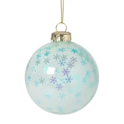 Kersthanger sneeuwvlok - blauw - ø8 cm