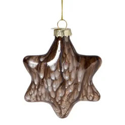 Kersthanger ster - zwart - 8x8x4 cm