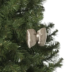 Kersthanger strik - champagnekleurig - 8x9.5x1.5 cm