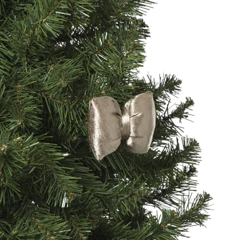 Kersthanger strik - champagnekleurig - 8x9.5x1.5 cm