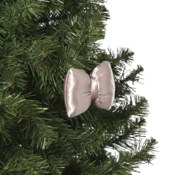 Kersthanger strik - roze - 8x9.5x1.5 cm