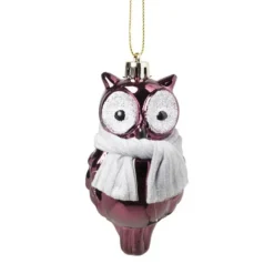 Kersthanger uil - diverse varianten - 9.4x4.8x3.9 cm