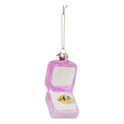 Kersthanger verlovingsring - glas - 10.3x5x4 cm