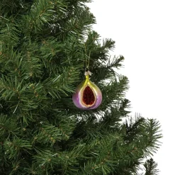 Kersthanger vijg - multikleur - 8x6x5 cm