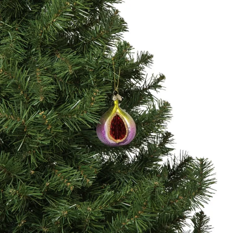 Kersthanger vijg - multikleur - 8x6x5 cm