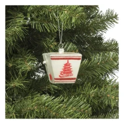 Kersthanger wok to go - glas - 11x11x7.5 cm