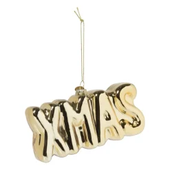 Kersthanger XMAS - glas - 7.5x15x3.5 cm