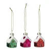 Kersthangers mini - huisjes - set van 3