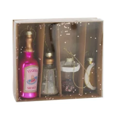 Kersthangers tequila - multikleur - set van 4