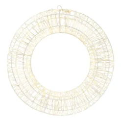 Kerstkrans met LED lampjes - warm wit - ø36 cm