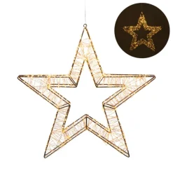 Kerstverlichting ster groot - warm wit - 58 cm