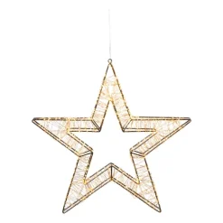 Kerstverlichting ster groot - warm wit - 58 cm