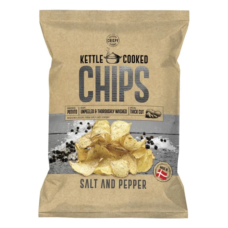 Kettle Cooked Chips - zeezout en peper - 150 gram