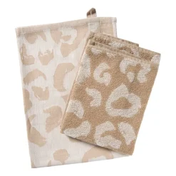 Keukendoek animal - beige/bruin - 50x50 cm