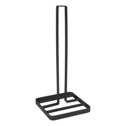 Keukenrolhouder metaal - zwart - 32x14x14 cm