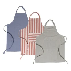 Keukenschort gestreept - groen/wit - 65x85 cm