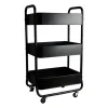 Keukentrolley - zwart - 44x30x78.6 cm