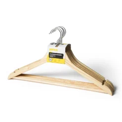 Kledinghangers - naturel - set van 5