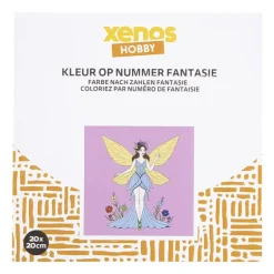 Kleurboek op nummer fantasiefiguren - 20x20 cm