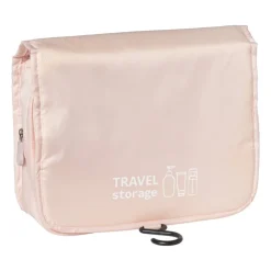 Koffer/tas organizer met haak - roze - 24.5x18.5x8.5 cm