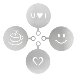 Koffie sjabloon - set van 4 - 8x10.5 cm