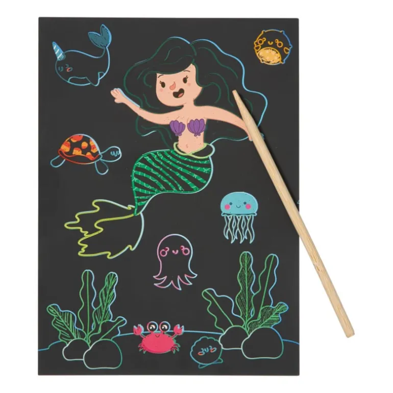 Krasboek zeemeermin - 13x18 cm