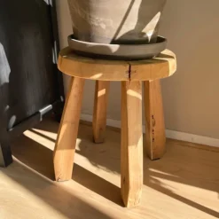 Krukje Munduk recycled hout - bruin - ø32x39 cm