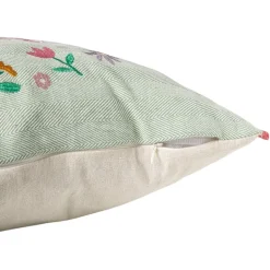 Kussen bloem happy easter - multikleur - 35x50 cm