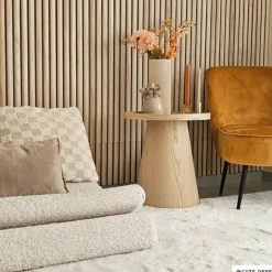 Kussen geblokt teddy - beige - 45x45 cm