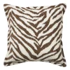 Kussen jacquard zebra - bruin/wit - 45x45 cm