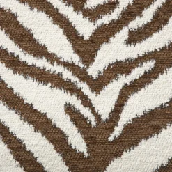 Kussen jacquard zebra - bruin/wit - 45x45 cm