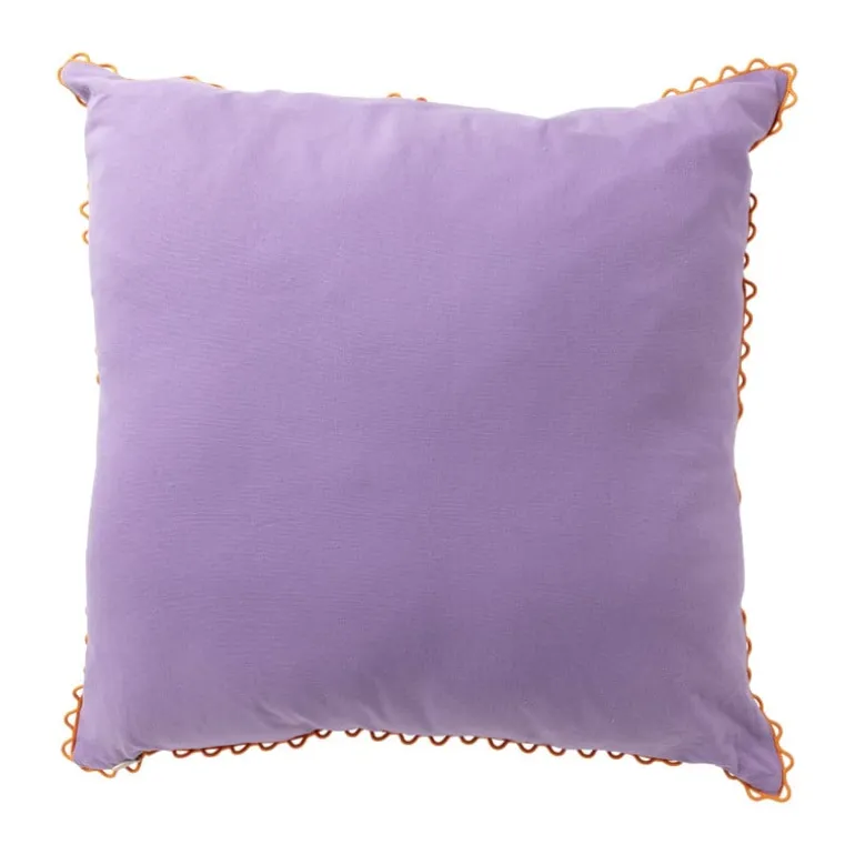 Kussen met print - paars - 45x45 cm