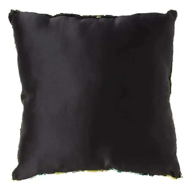 Kussen pailletten - groen - 45x45 cm