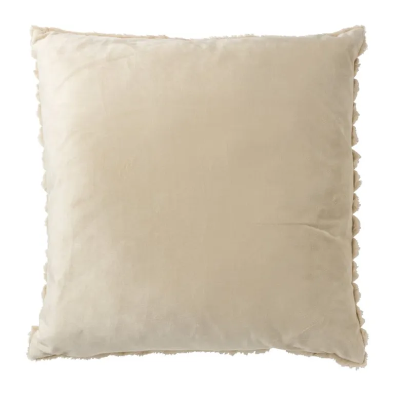 Kussen rib - beige - 45x45 cm