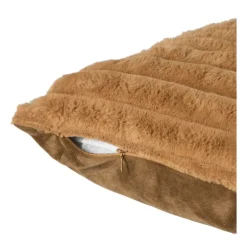 Kussen rib - bruin - 45x45 cm