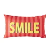 Kussen smile - roze/geel - 30x50 cm