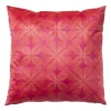 Kussen velvet bloem - rood/roze - 45x45 cm