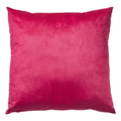 Kussen velvet bloem - rood/roze - 45x45 cm
