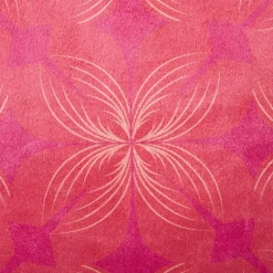Kussen velvet bloem - rood/roze - 45x45 cm